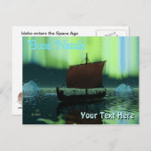 Buon Natale - Viking Ship Postkarte (Vorne/Hinten)