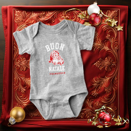 Buon Natale Vintag Santa Baby Bodysuit Baby Strampler