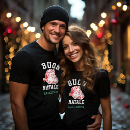 Buon Natale Vintag Santa T - Shirt