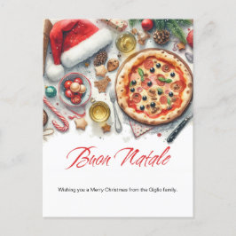 Buon Natale Watercolor Italienisches Weihnachtsfes Postkarte