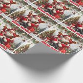 Buon Natale Weihnachtsdesign Geschenkpapier (Ecke)