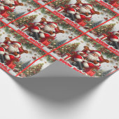 Buon Natale Weihnachtsdesign Geschenkpapier (Ecke)