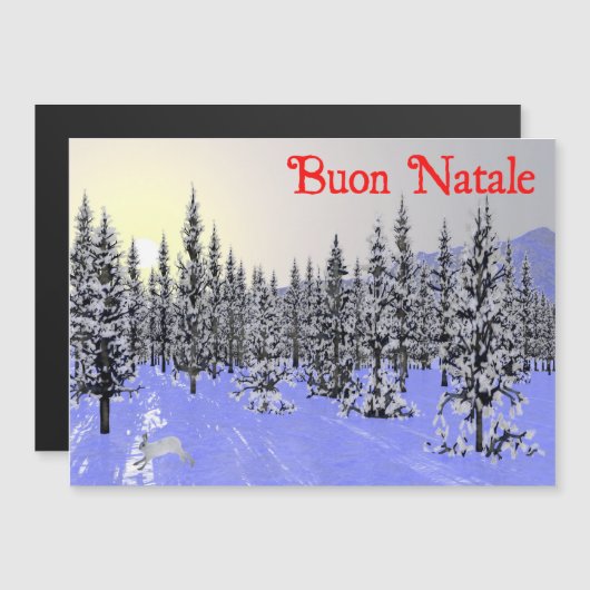 Buon Natale - Wintersolstice Magnetkarte (Vorne/Hinten)