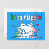 Buon Viaggio Gute Reise in Italienisch Urlaub Reis Postkarte (Vorne/Hinten)