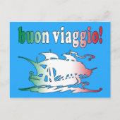 Buon Viaggio Gute Reise in Italienisch Urlaub Reis Postkarte (Vorderseite)