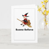 Buona Befana! Karte (Gelbe Blume)