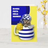 Buona Festa della Mamma Muttertag in italienischer Karte (Gelbe Blume)