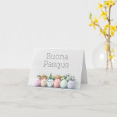 Buona Pasqua, Italienisches glückliches Ostern Karte (Gelbe Blume)