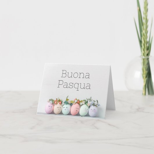 Buona Pasqua, Italienisches glückliches Ostern Karte (Vorderseite)