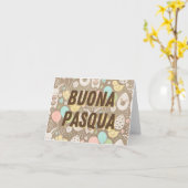 Buona Pasqua, Italienisches glückliches Ostern Karte (Gelbe Blume)