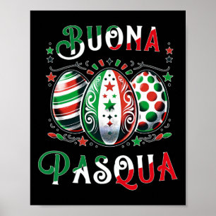 Buona Pasqua Italienisches Ostereier für Kinder Mä Poster