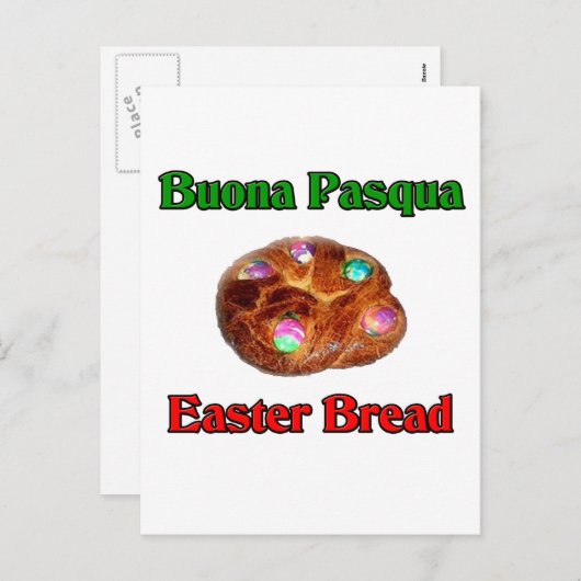 Buona Pasqua Osterbrot Feiertagspostkarte (Vorne/Hinten)