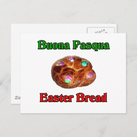 Buona Pasqua Osterbrot Feiertagspostkarte (Vorne/Hinten)