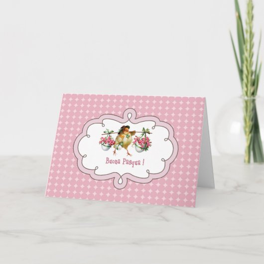Buona Pasqua. Osterkarte auf Italienisch Feiertagskarte (Vorderseite)