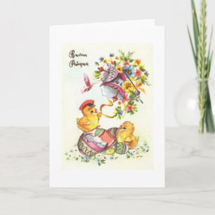 Buona Pasqua! Vintage Italian Easter Card Feiertagskarte