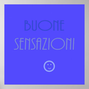 buone sensazioni text art poster