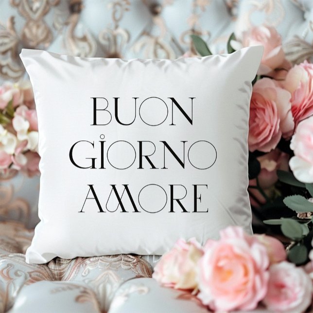 Buongiorno Amore | Chic Italian Modern Script Kissen (Von Creator hochgeladen)