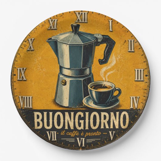 Buongiorno Coffee Pappteller (Vorderseite)
