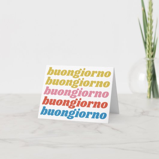 Buongiorno Italian Hello Typografy Niedlich Retro (Vorderseite)