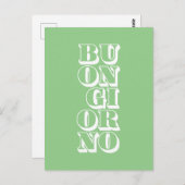 buongiorno, italienischer Text Postkarte (Vorne/Hinten)