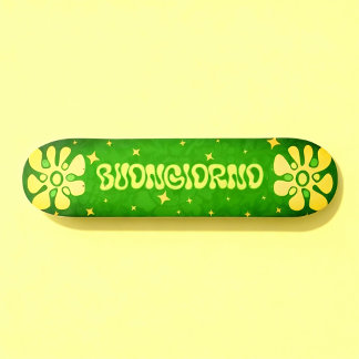 Buongiorno! Lebhafte italienische Inspirierte Blüt Skateboard