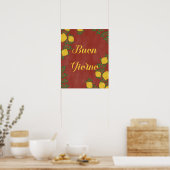 BuonGiorno Vintage Typografie Botanisch Poster (Küche)