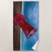 Buoy #2 auf Plum Island Beach Handtuch 70"x35" (Vorderseite)
