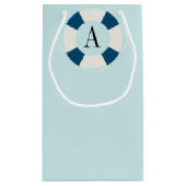 Buoy mit Monogram, Nautical New Baby Boy Kleine Geschenktüte (Rückseite)