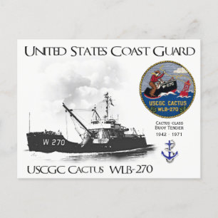 BUOY-TENDER DER USCGC CACTUS WLB-270 POSTKARTE