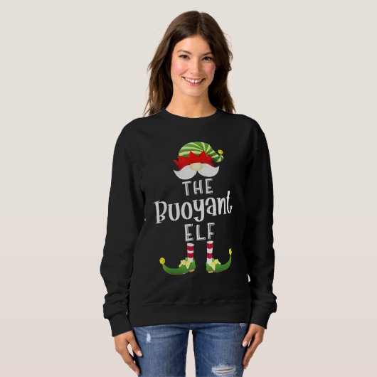 Buoyant Elf Group Christmas Pajama Party Sweatshirt (Vorne ganz)