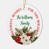 Buquet de flores de Poinsettia Personalizado Keramik Ornament (Links)