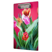 Buquet of tulips on red klemmbrett (Links)