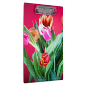 Buquet of tulips on red klemmbrett (Rechts)