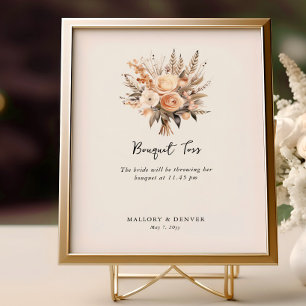 Buquet Toss neutrale Informationen zur Hochzeitsem Poster