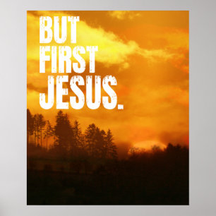 BUR ERSTER JESUS NATUR MORGEN SONNENAUFGANG POSTER