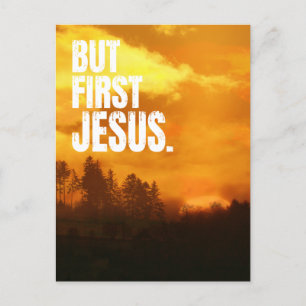 BUR ERSTER JESUS NATUR MORGEN SONNENAUFGANG POSTKARTE