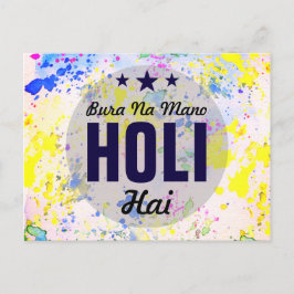 Bura Na Mano Holi Hai | Modern Colorful Happy Holi Postkarte