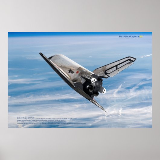 Buran: Legendary Soviet Shuttle in Flight Poster (Vorne)