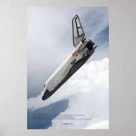 Buran-Raumflugzeug beim Sinkflug durch die Wolken Poster