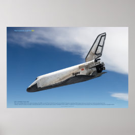 Buran-Raumgleiter beim Sinkflug durch die Wolken Poster