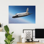 Buran-Shuttle: Majestätischer Atmosphärenabstieg Poster (Heimbüro)
