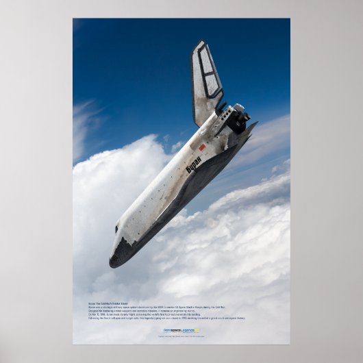 Buran-Shuttle: Majestätischer Atmosphäreneintritt Poster (Vorne)