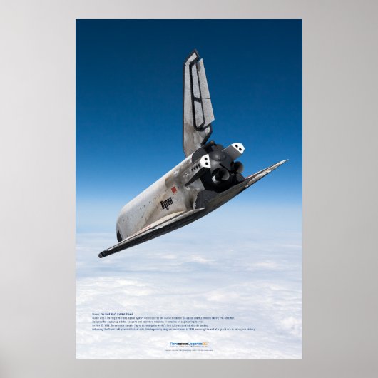 Buran Shuttle: Majestic Atmospheric Descent Poster (Vorne)