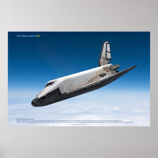 Buran Soviet Shuttle Atmospheric Reentry Poster (Vorne)