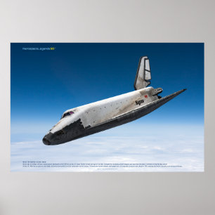 Buran sowjetisches Shuttle atmosphärischer Wiedere Poster