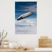 Buran Spaceplane Descending Through Clouds Poster (Küche)