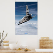 Buran Spaceplane Descending Through Clouds  Poster (Küche)