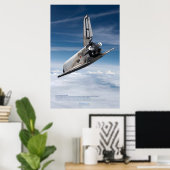Buran Spaceplane Descending Through Clouds  Poster (Heimbüro)