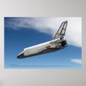 Buran Spaceplane Descending Through Clouds Poster (Vorne)