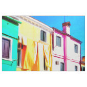 Burano, Aquarellmalerei in Venedig Stoff (Fat Quarter (45,7 x 55,9 cm))